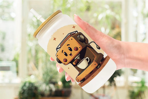 Glass Can Retro Coffee Sublimation artnoy 