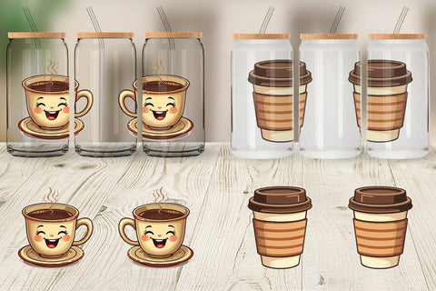Glass Can Retro Coffee Sublimation artnoy 