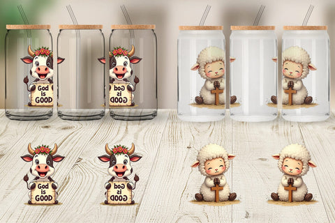 Glass Can Retro Faith Farm Sublimation artnoy 