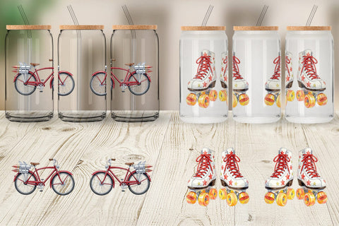 Glass Can Retro Hover School Transport Sublimation artnoy 