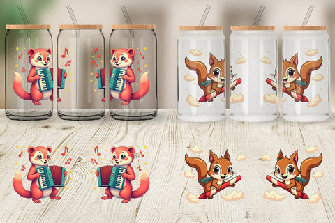 Glass Can Retro Magic Critters Sublimation artnoy 
