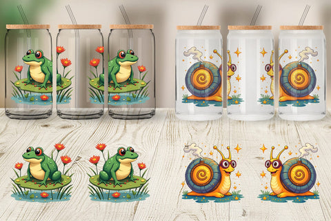 Glass Can Retro Magic Critters Sublimation artnoy 