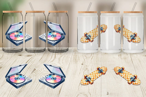 Glass Can Retro Roller Vibes Sublimation artnoy 