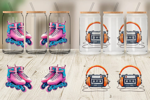 Glass Can Retro Roller Vibes Sublimation artnoy 