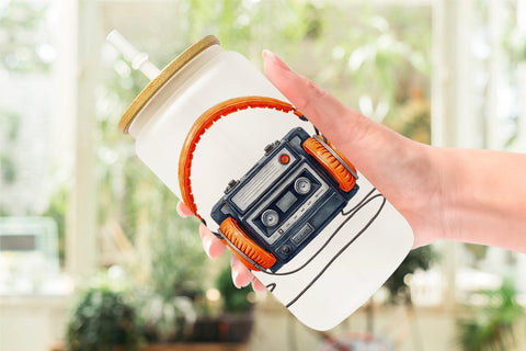 Glass Can Retro Roller Vibes Sublimation artnoy 