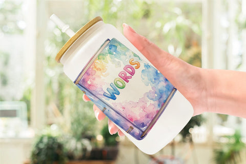 Glass Can Retro Teacher Books Sublimation artnoy 