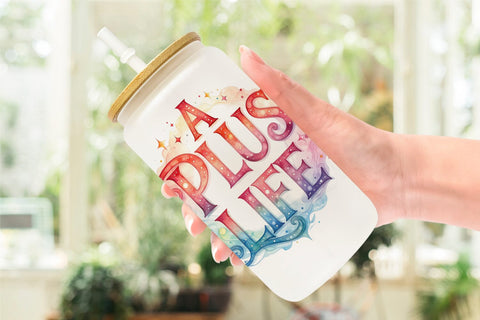 Glass Can Retro Teacher Quotes Sublimation artnoy 