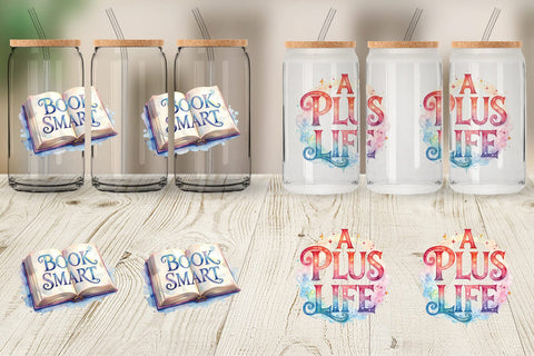 Glass Can Retro Teacher Quotes Sublimation artnoy 