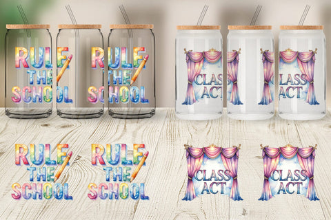 Glass Can Retro Teacher Quotes Sublimation artnoy 
