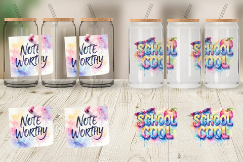 Glass Can Retro Teacher Quotes Sublimation artnoy 