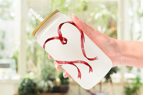 Glass Can Ribbon Heart Wreaths Sublimation artnoy 