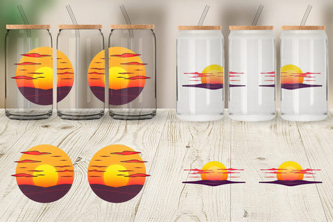 Glass Can Rising Sun Sublimation artnoy 