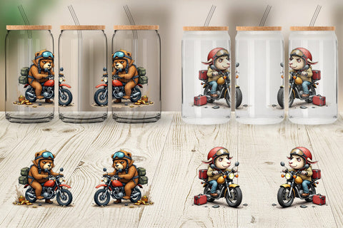 Glass Can Road Rage Critters Sublimation artnoy 