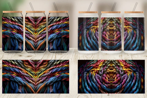 Glass Can Rope Texture Sublimation artnoy 