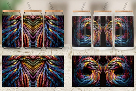 Glass Can Rope Texture Sublimation artnoy 