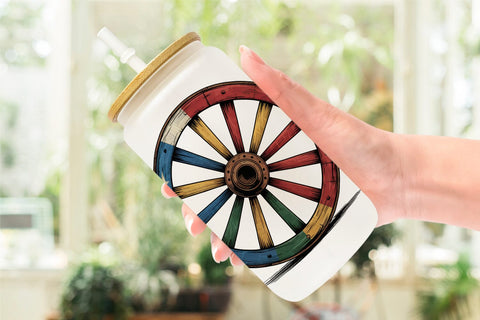 Glass Can Rustic 4th of July Sublimation artnoy 