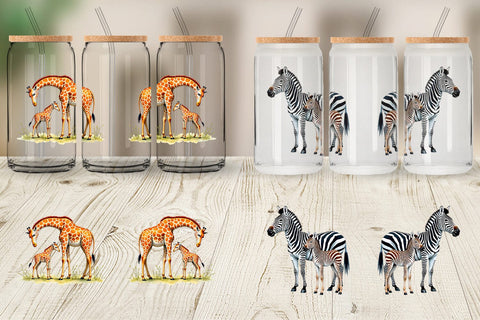 Glass Can Safari Love Sublimation artnoy 