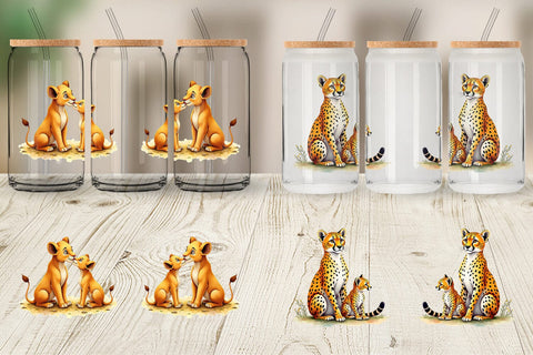 Glass Can Safari Love Sublimation artnoy 