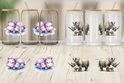 Glass Can Safari Love Sublimation artnoy 