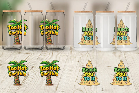 Glass Can Salty Tropical Christmas Sarcastic Quotes Sublimation artnoy 