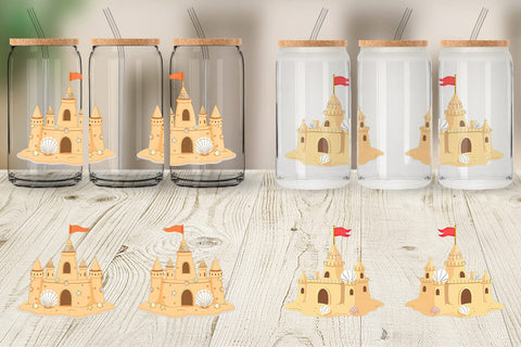 Glass Can Sandcastle Sublimation artnoy 