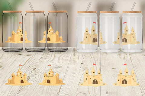 Glass Can Sandcastle Sublimation artnoy 