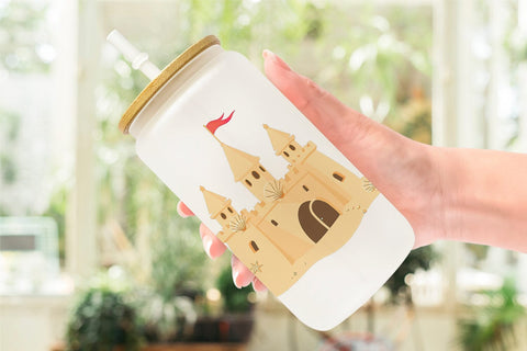 Glass Can Sandcastle Sublimation artnoy 
