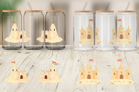 Glass Can Sandcastle Sublimation artnoy 