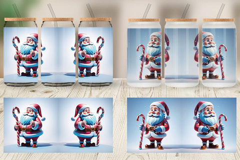 Glass Can Santa Claus Sublimation artnoy 