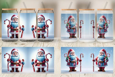 Glass Can Santa Claus Sublimation artnoy 