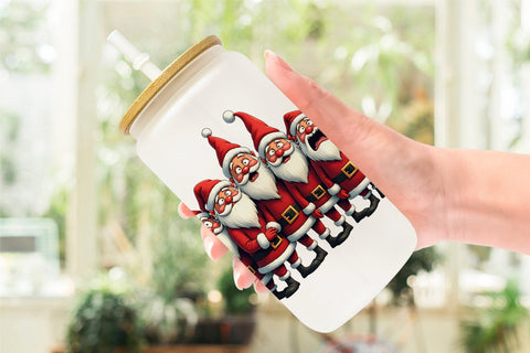 Glass Can Santa Emotion Extravaganza Sublimation artnoy 