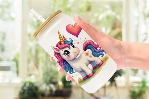 Glass Can Sarcastic Animals Valentine Cynical Critters Watercolor Sublimation artnoy 