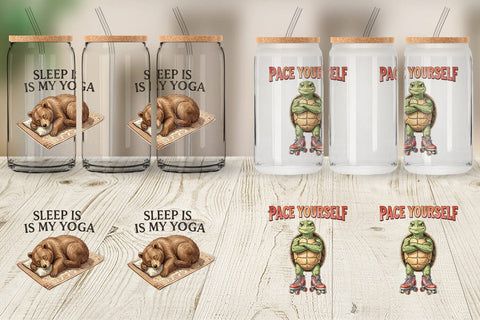 Glass Can Sarcastic Anti Fitness Vintage Sublimation artnoy 