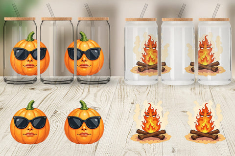 Glass Can Sarcastic Autumn Vibes Sublimation artnoy 