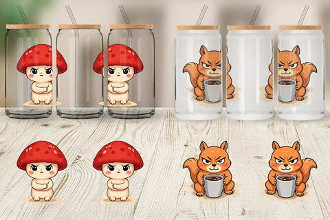 Glass Can Sarcastic Autumn Vibes Sublimation artnoy 