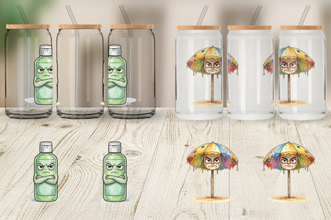Glass Can Sarcastic Beach Gear Sublimation artnoy 