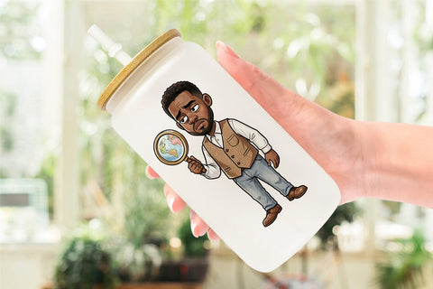 Glass Can Sarcastic Black History Sublimation artnoy 