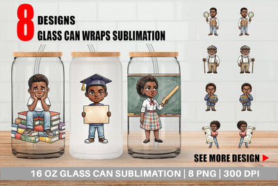 Glass Can Sarcastic Black History Sublimation artnoy 