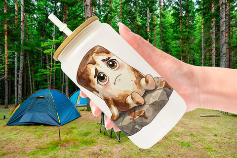 Glass Can Sarcastic Camp Food Watercolor SVG artnoy 