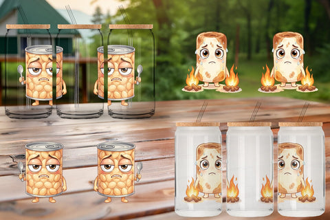 Glass Can Sarcastic Camp Food Watercolor SVG artnoy 