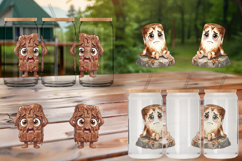 Glass Can Sarcastic Camp Food Watercolor SVG artnoy 