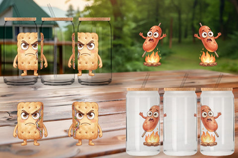 Glass Can Sarcastic Camp Food Watercolor SVG artnoy 
