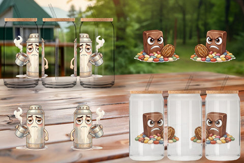 Glass Can Sarcastic Camp Food Watercolor SVG artnoy 