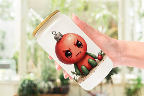 Glass Can Sarcastic Chrisrtmas Sublimation artnoy 