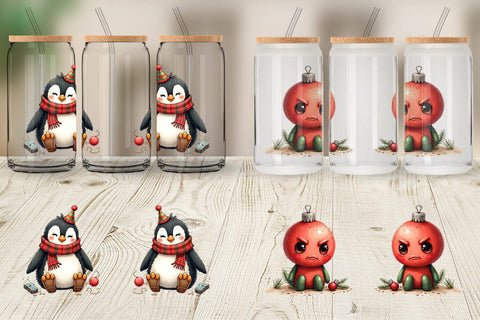 Glass Can Sarcastic Chrisrtmas Sublimation artnoy 