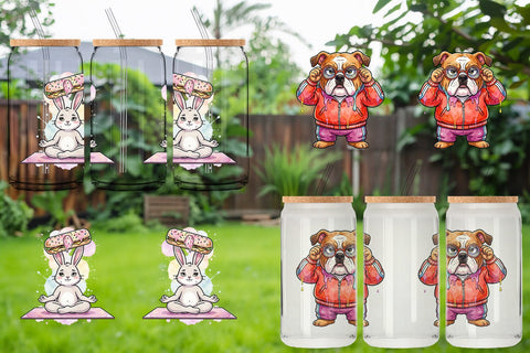 Glass Can Sarcastic Diet Logic Sweet Watercolor Sublimation artnoy 