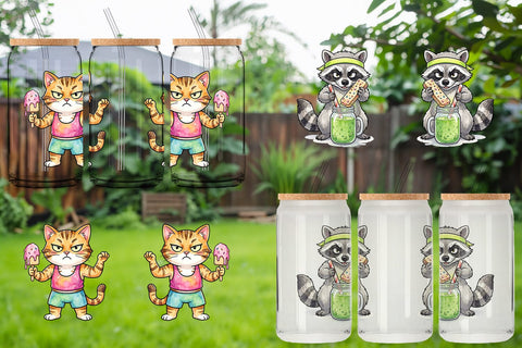 Glass Can Sarcastic Diet Logic Sweet Watercolor Sublimation artnoy 