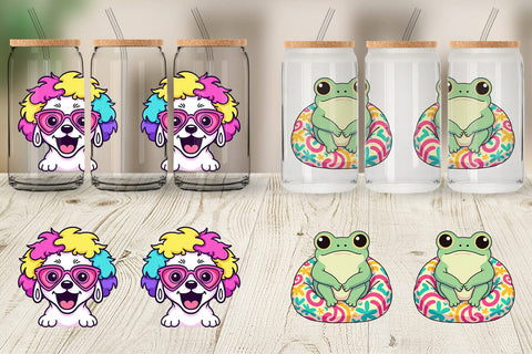 Glass Can Sarcastic Groovy Critters Sublimation artnoy 