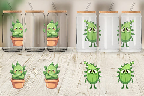 Glass Can Sarcastic Houseplants Sublimation artnoy 