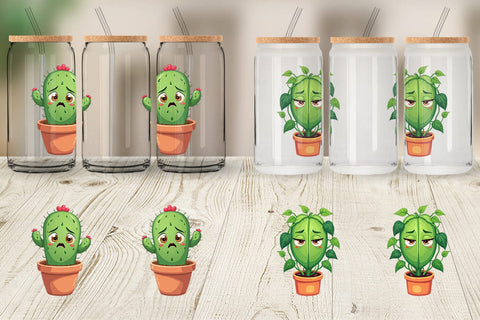 Glass Can Sarcastic Houseplants Sublimation artnoy 